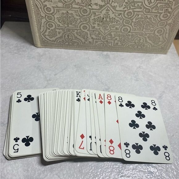 Neiman Marcus Porcelain Trinket Box/Playing Card Holder - Picture 3 of 6